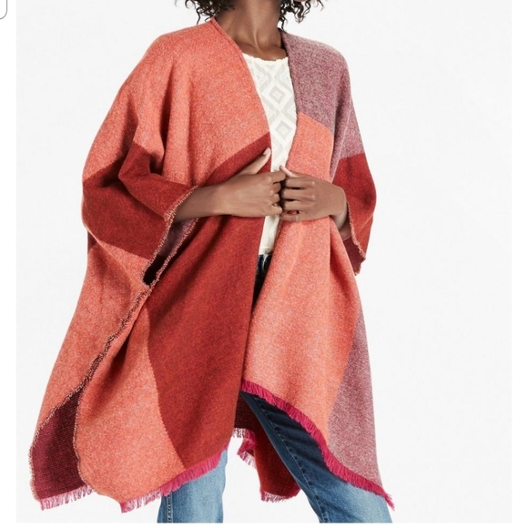 Lucky Brand Sweaters - Colorblock blanket kimono